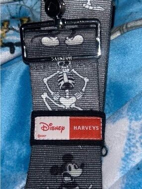 Disney Gray and Black Skeleton Mickey Seatbelt Strap